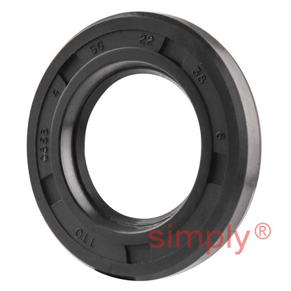 22x38x6mm Nitrile Rubber Single Lip Rotary Shaft Oil Seal with Garter Spring SC / R21