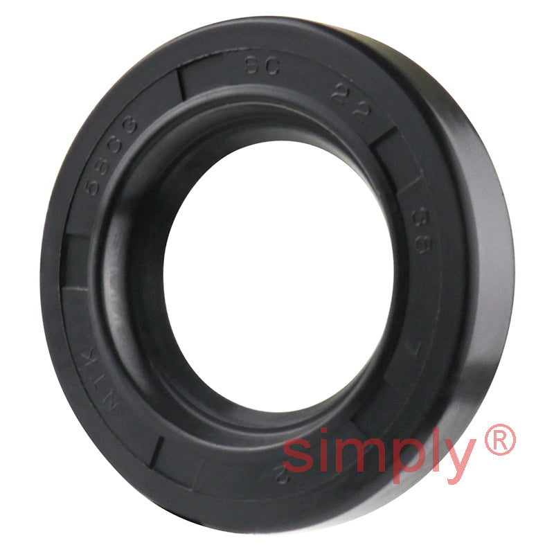 22x38x7mm Nitrile Rubber Single Lip Rotary Shaft Oil Seal with Garter Spring SC / R21