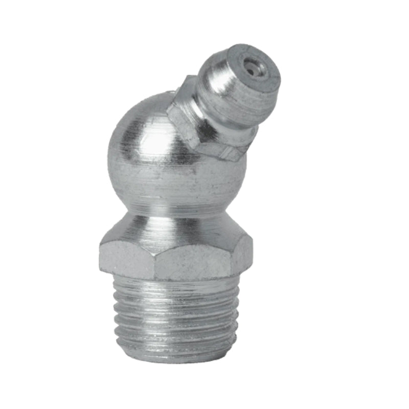 R1/4x19 BSPT 45 Degrees Mild Steel Hydraulic Grease Nipples - Pack of 500