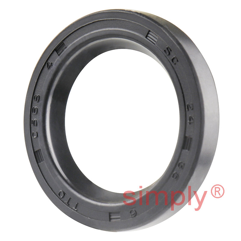 24x35x6mm Nitrile Rubber Single Lip Rotary Shaft Oil Seal with Garter Spring SC / R21