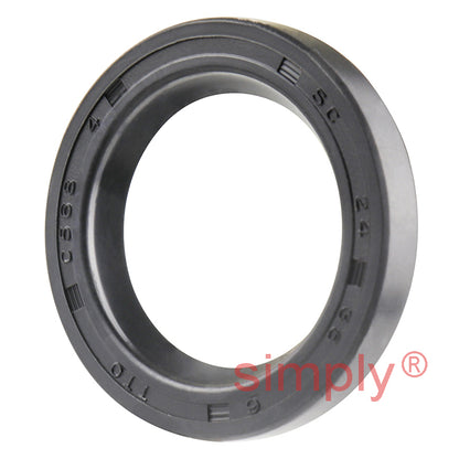 24x35x6mm Nitrile Rubber Single Lip Rotary Shaft Oil Seal with Garter Spring SC / R21