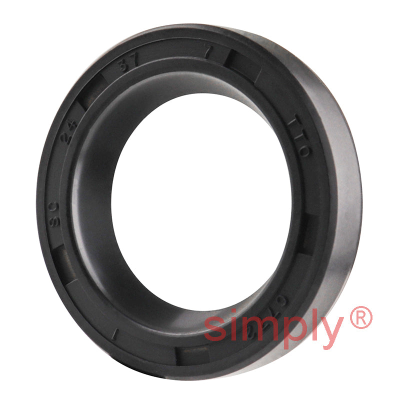 24x37x7mm Nitrile Rubber Single Lip Rotary Shaft Oil Seal with Garter Spring SC / R21