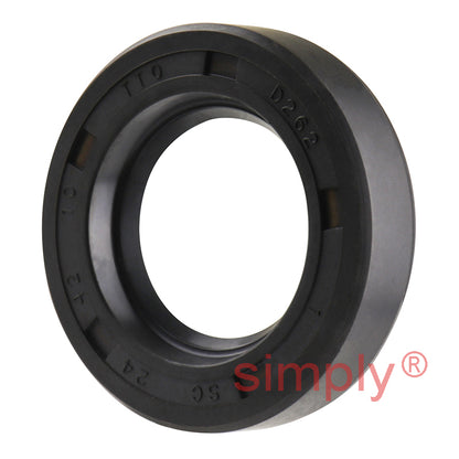 24x42x10mm Nitrile Rubber Single Lip Rotary Shaft Oil Seal with Garter Spring SC / R21