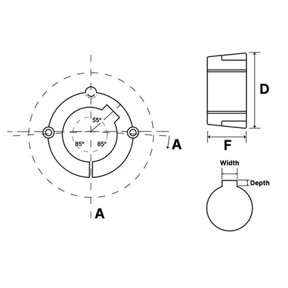2517-30 Tapered Locking Bush with 30mm Bore