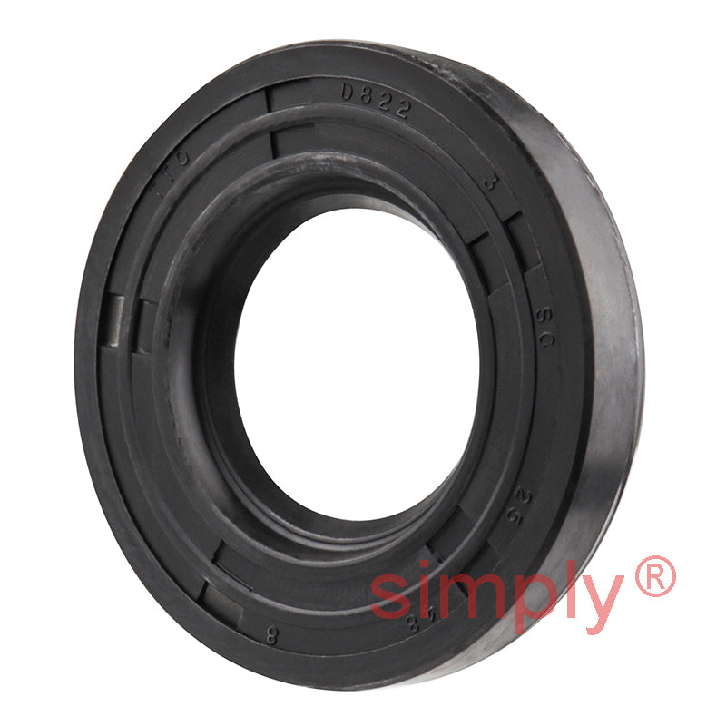 25x48x8mm Nitrile Rubber Single Lip Rotary Shaft Oil Seal with Garter Spring SC / R21