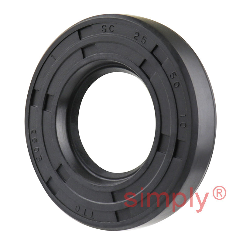 25x50x10mm Nitrile Rubber Single Lip Rotary Shaft Oil Seal with Garter Spring SC / R21