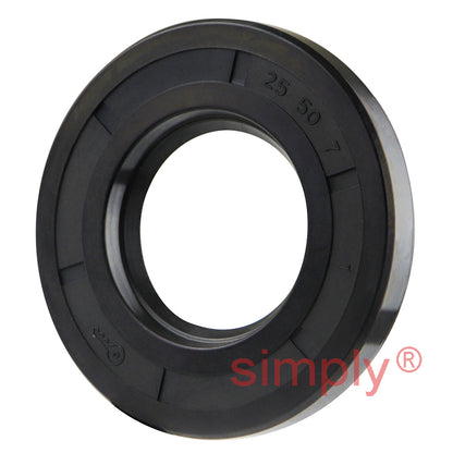 25x50x7mm Nitrile Rubber Single Lip Rotary Shaft Oil Seal with Garter Spring SC / R21