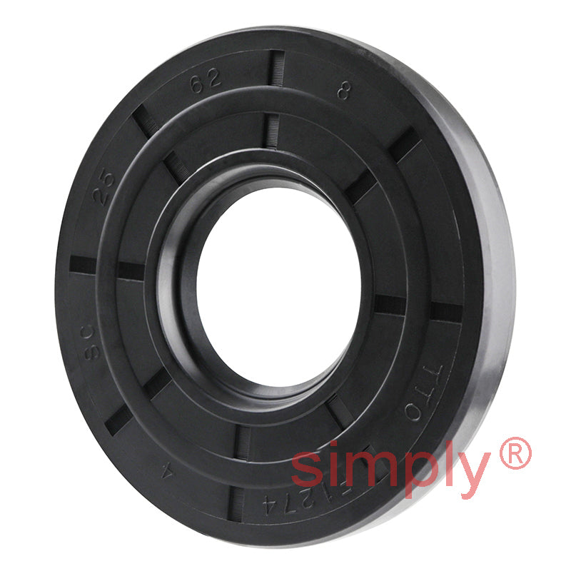 25x62x8mm Nitrile Rubber Single Lip Rotary Shaft Oil Seal with Garter Spring SC / R21