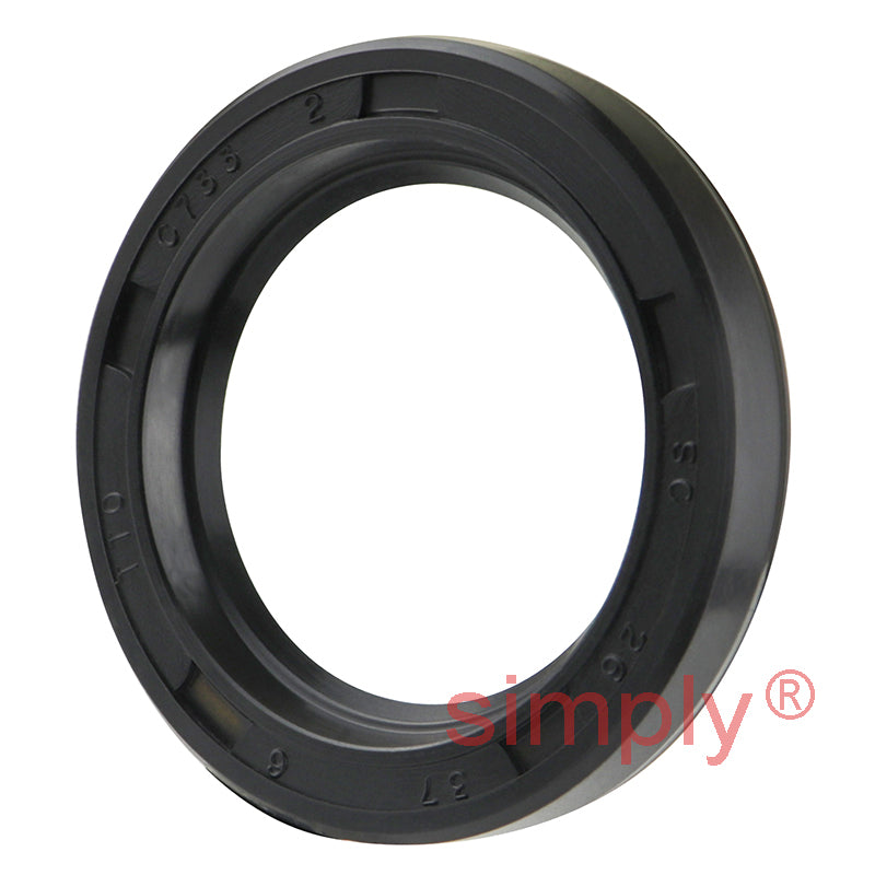 26x37x6mm Nitrile Rubber Single Lip Rotary Shaft Oil Seal with Garter Spring SC / R21