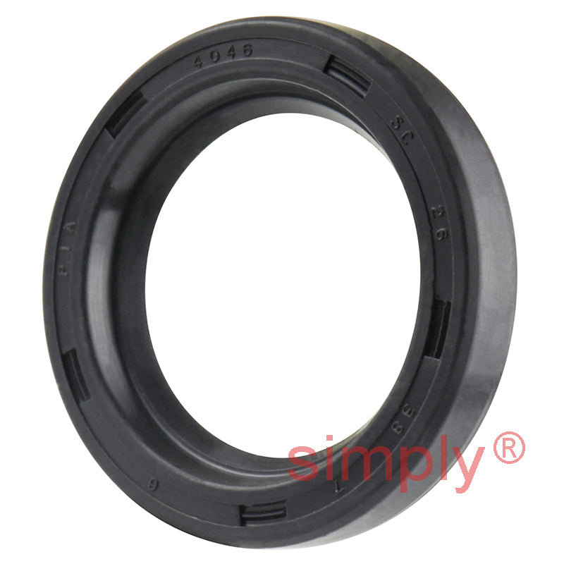 26x38x7mm Nitrile Rubber Single Lip Rotary Shaft Oil Seal with Garter Spring SC / R21
