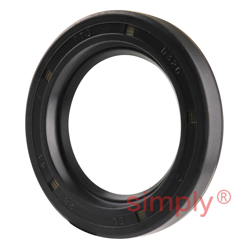 28x43x7mm Nitrile Rubber Single Lip Rotary Shaft Oil Seal with Garter Spring SC / R21