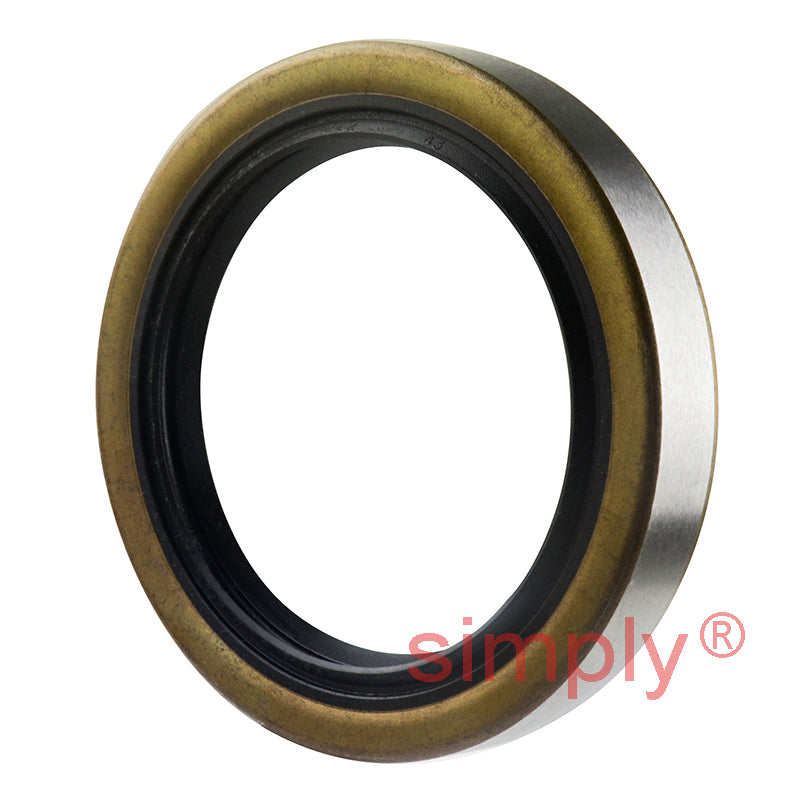 2.12x2.87x0.43 inch Metal Cased Nitrile Rubber Double Lip Rotary Shaft Oil Seal with Garter Spring R6 / TB Style