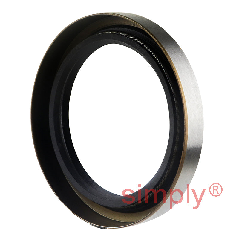 2.12x2.87x0.43 inch Metal Cased Nitrile Rubber Double Lip Rotary Shaft Oil Seal with Garter Spring R6 / TB Style