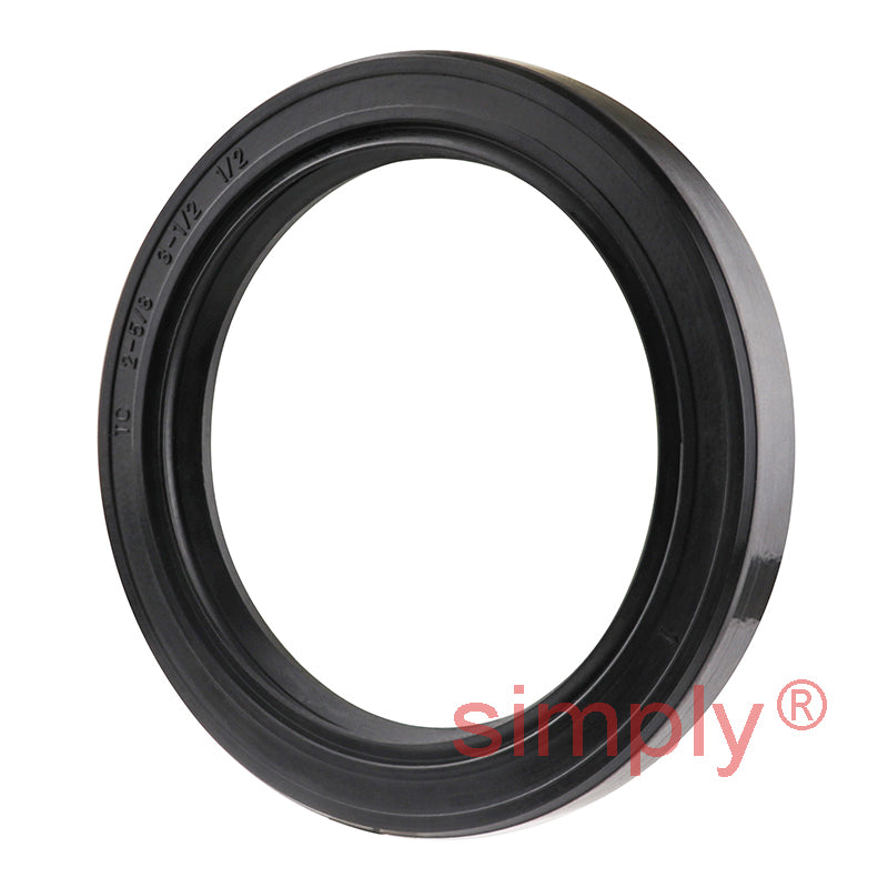 2.62x3.5x0.5 inch Nitrile Rubber Double Lip Rotary Shaft Oil Seal with Garter Spring R23 / TC Style