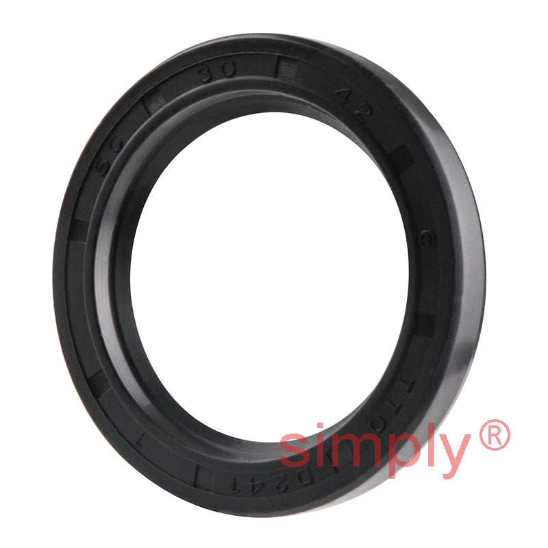 30x42x6mm Nitrile Rubber Single Lip Rotary Shaft Oil Seal with Garter Spring SC / R21