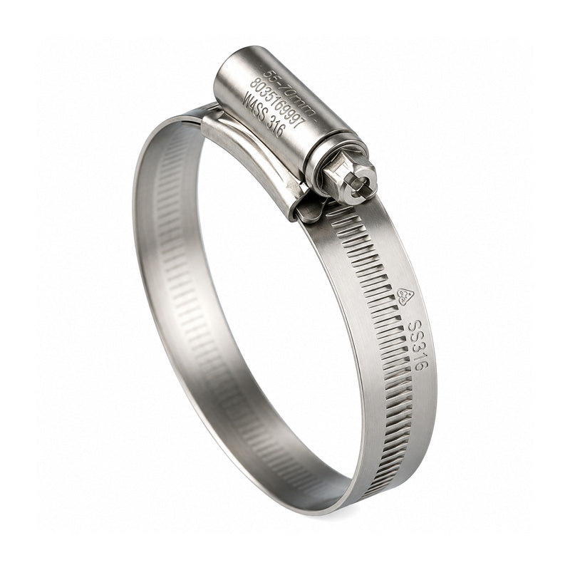 12.5SS316 316 Stainless Steel HNSS Original Jubilee Clip Adjustment Range 286mm-318mm Band Width 13mm