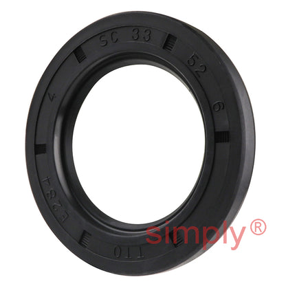 33x52x6mm Nitrile Rubber Single Lip Rotary Shaft Oil Seal with Garter Spring SC / R21