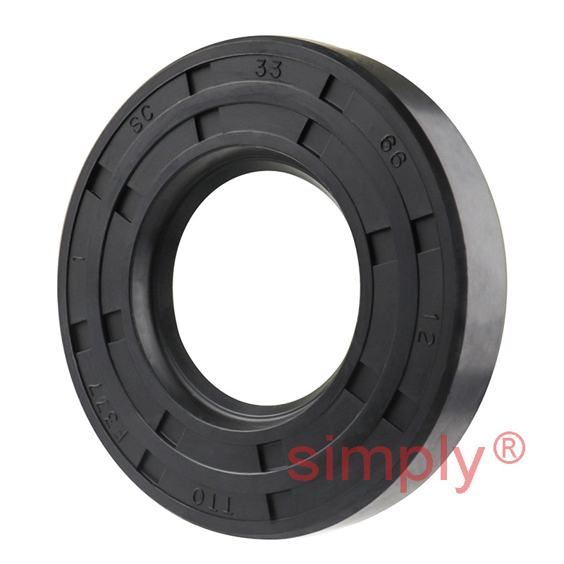 33x66x12mm Nitrile Rubber Single Lip Rotary Shaft Oil Seal with Garter Spring SC / R21