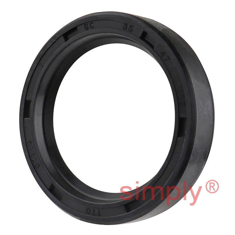 35x47x10mm Nitrile Rubber Single Lip Rotary Shaft Oil Seal with Garter Spring SC / R21
