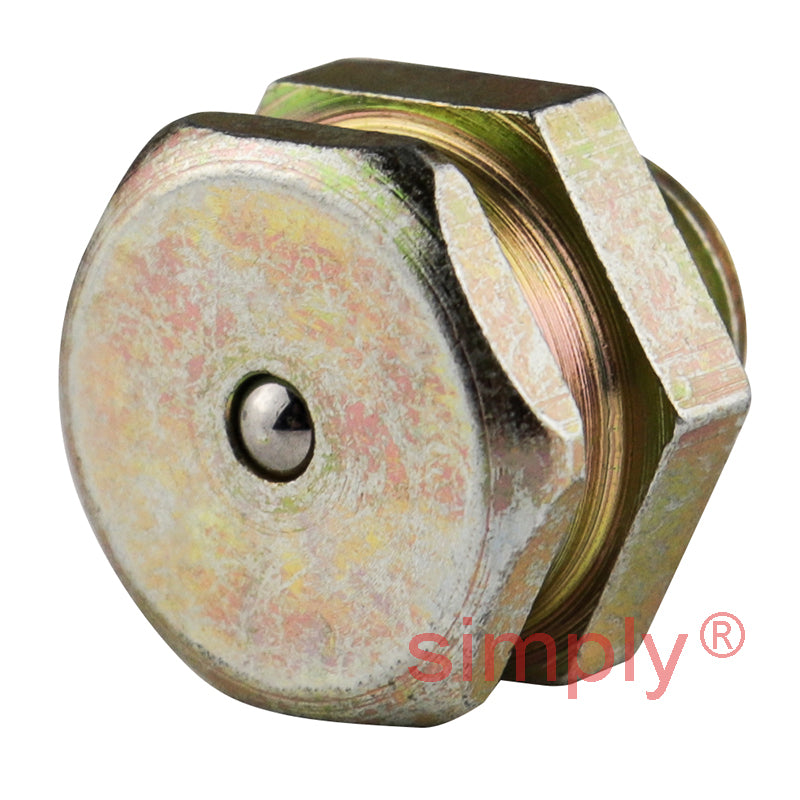 3/8x20 BSF Hardened Mild Steel Zinc Plated Straight Hydraulic Grease Nipples 