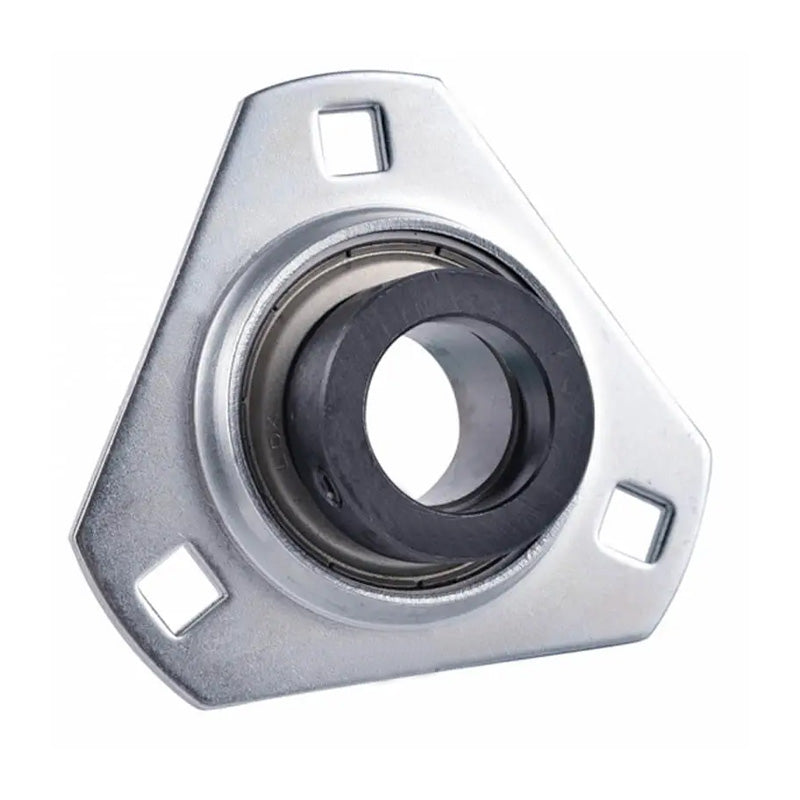 SAPFT202-10 Pressed Steel 3 Bolt Triangle Flange Housing with 5/8 inch Collar Insert