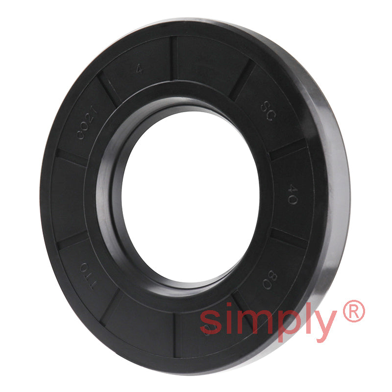 40x80x10mm Nitrile Rubber Single Lip Rotary Shaft Oil Seal with Garter Spring SC / R21