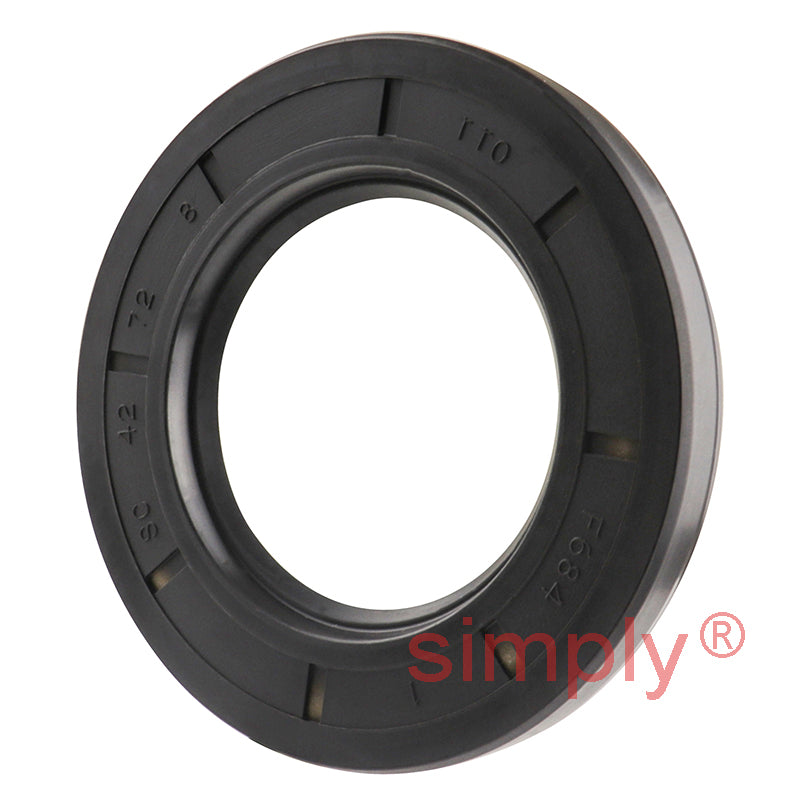 42x72x8mm Nitrile Rubber Single Lip Rotary Shaft Oil Seal with Garter Spring SC / R21