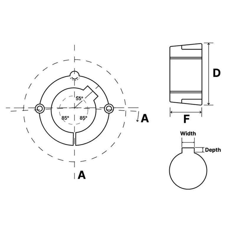 4535-4 Tapered Locking Bush with 4 inch Bore