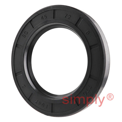 45x72x8mm Nitrile Rubber Single Lip Rotary Shaft Oil Seal with Garter Spring SC / R21