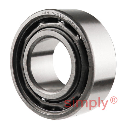 KSM 5205 Open Double Row Angular Contact Ball Bearing 25x52x20.6mm