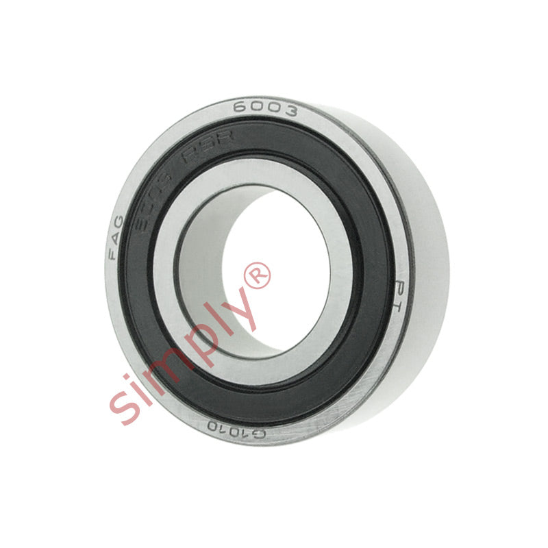 FAG 60032RSR Rubber Sealed Deep Groove Ball Bearing 17x35x10mm