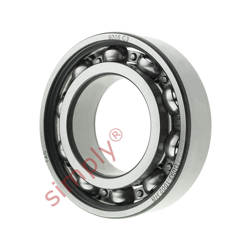 FAG 6005C3 Open Deep Groove Ball Bearing 25x47x12mm