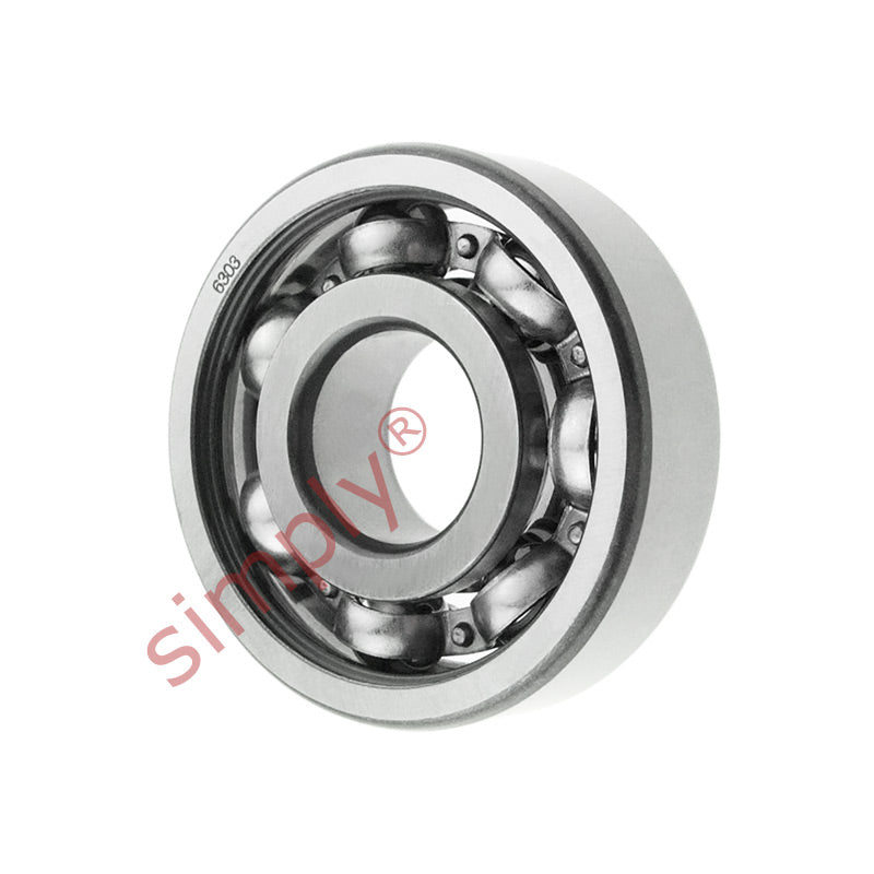 6303 Budget Open Type Deep Groove Ball Bearing 17x47x14mm