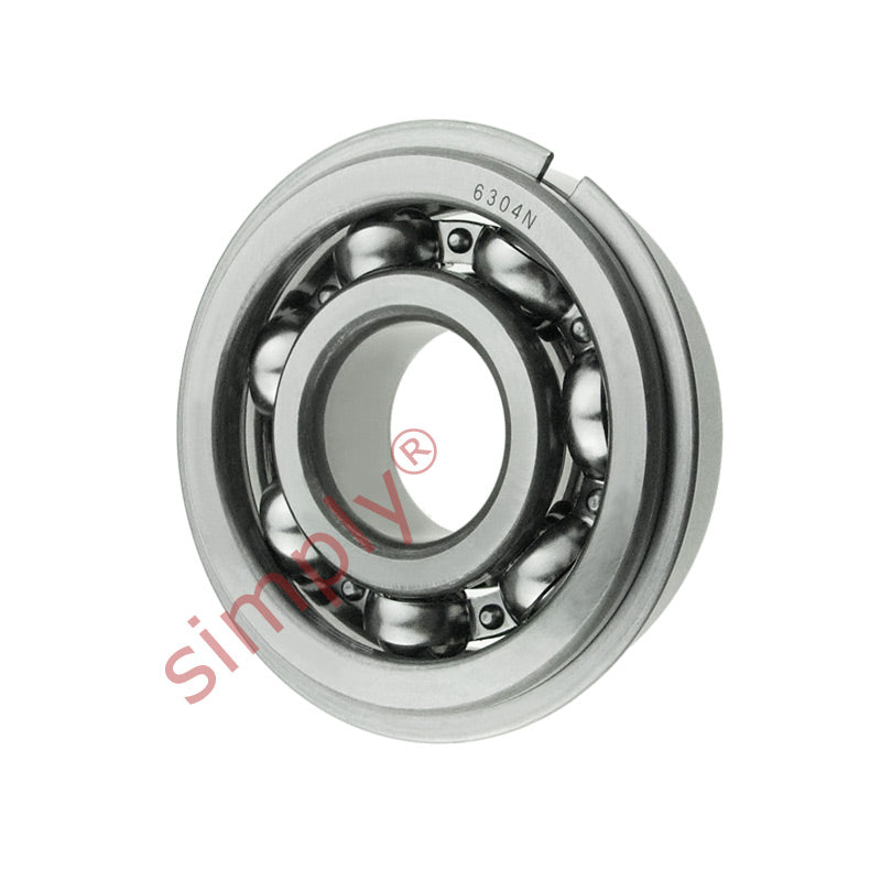 6304NR Deep Groove Ball Bearing with Snap Ring 20x52x15mm