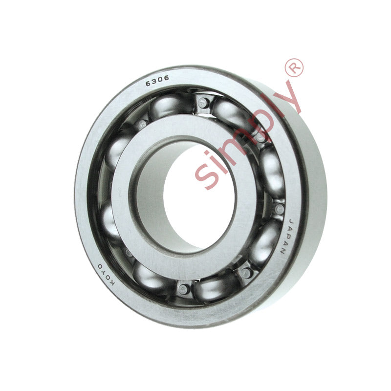 KOYO 6306 Open Deep Groove Ball Bearing 30x72x19mm