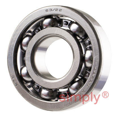 NTN 63/22 Open Type Deep Groove Ball Bearing 22x56x16mm