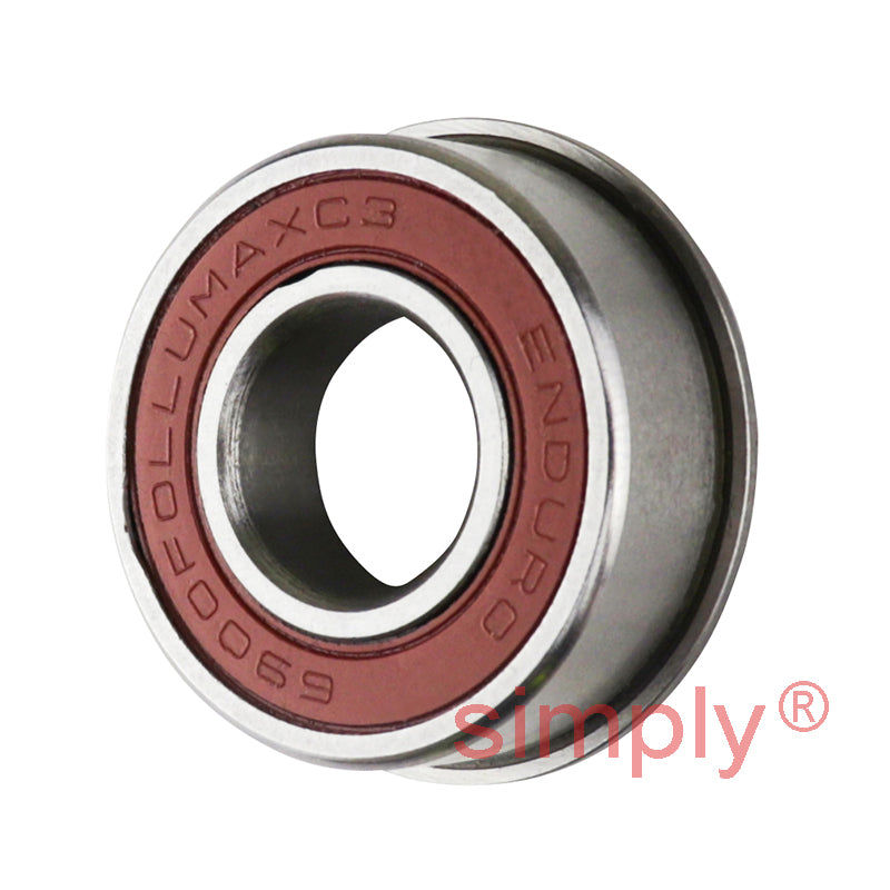 ENDURO 6900FOLLUMAX Sealed Flanged Deep Groove Bearing 10x22/24x6/8mm