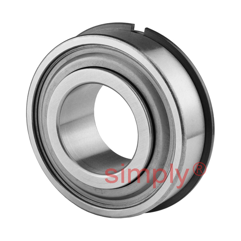 RBC 7512DLGTNTG18 Heavy Duty Precision Ground Rubber Sealed with Trash Guard Radial Bearing with Snap Ring 0.75x1.75x0.75 inch