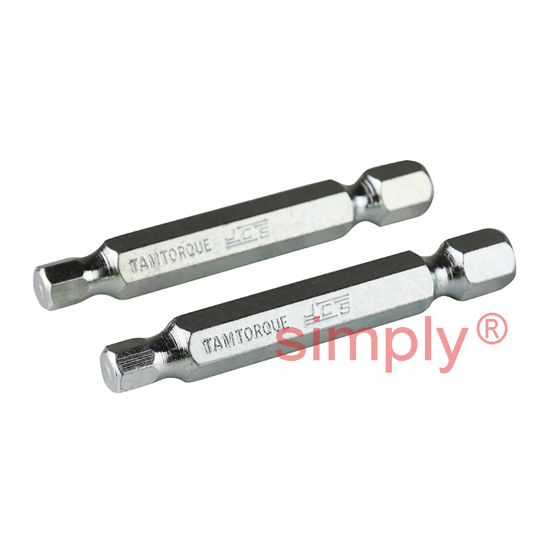 JCS DTTBP50 Pack of 2 1/4 inch Hex 50mm Tamtorque Drill Bits