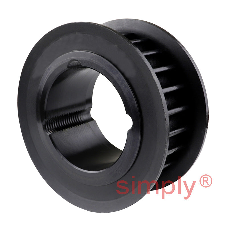 TL26-8M-30F - 8mm Pitch 26 Tooth Flanged HTD Type Steel Taper Bore Timing Pulley for 30mm Wide Belts