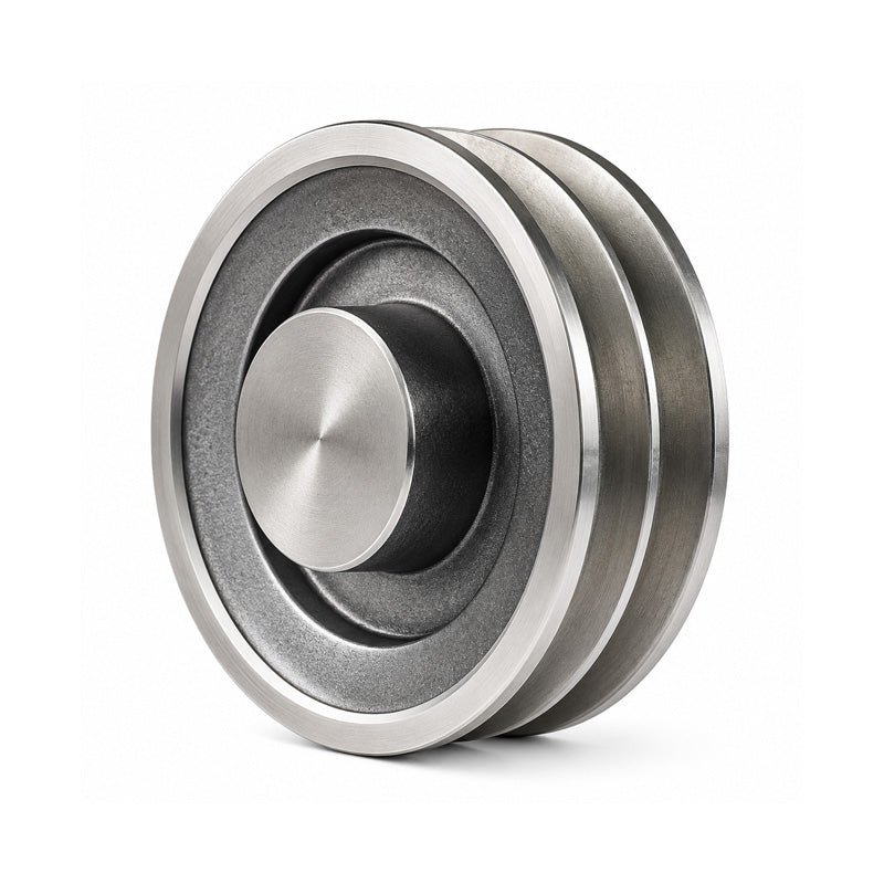 SPZ Section Un-Bored Aluminium Pulley with 2 Grooves 160mm Pitch Diameter (Hub Does Not Protrude Pulley Wall)