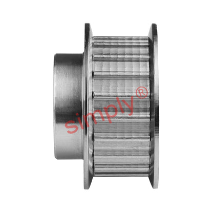 Aluminium Pilot Bore T5 Timing Pulley with Flanges 5mm Pitch 18 Tooth for 10mm Wide Belts