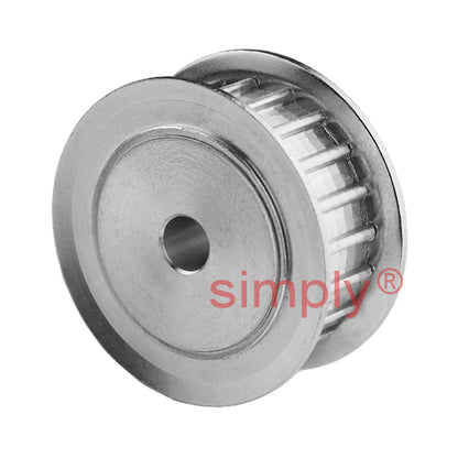 Drive-Flex Aluminium Pilot Bore AT5 Timing Pulley with Flanges 5mm Pitch 15 Tooth for 25mm Wide Belts - Overall Width 36mm