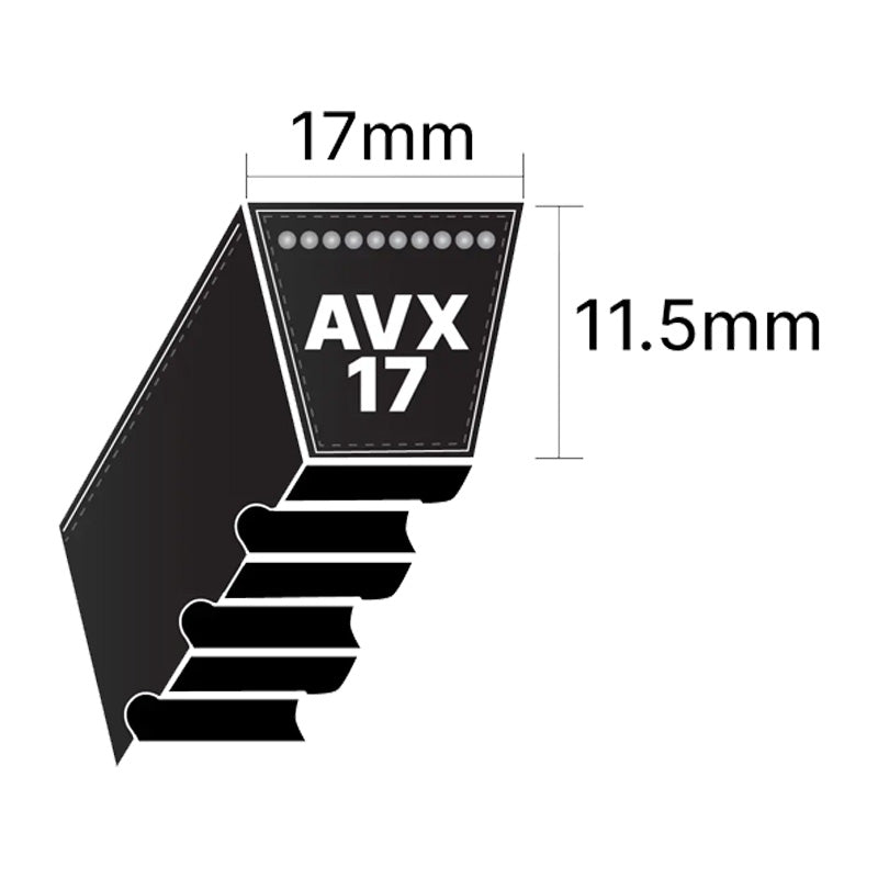 Major Brand AVX17x975. AVX-Section Cogged V-Belt