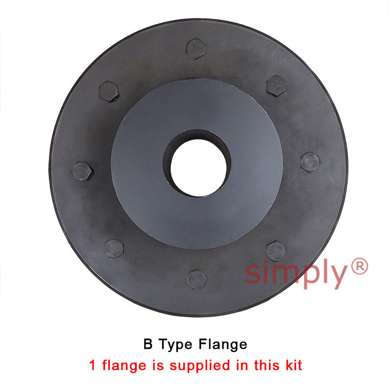 Major Brand F140F/F140B Inner Facing Taper Bore/Pilot Bored Type Tyre Drive Coupling Assembly with Natural Rubber Tyre