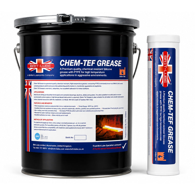 Brit-Lube Chem-Tef Premium Quality Chemically Resistant High Temperature Grease 1kg - Allow 2-3 Days