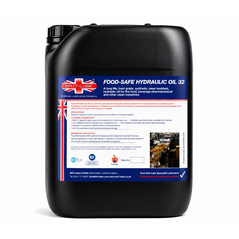 Brit-Lube Food-Tek Synthetic Hydraulic Oil 32 300 Litre - Allow 2-3 Days