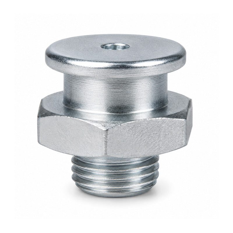 G1/8 BSP DIN 16mm Hardened Mild Steel Zinc Plated White Straight Button Head Grease Fittings - Pack of 500