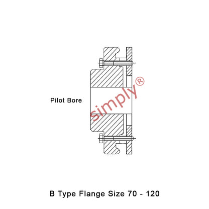 Major Brand F70B-MB Drive Coupling Pilot Bore Max Bore 50mm