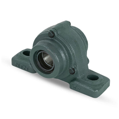 NTN C-UCPX11D1 Metric Cast Iron Two Bolt Pillow / Plummer Block Housing with 55mm Bore Insert with Cast Iron Cover - Open Version - Allow 2-3 Days